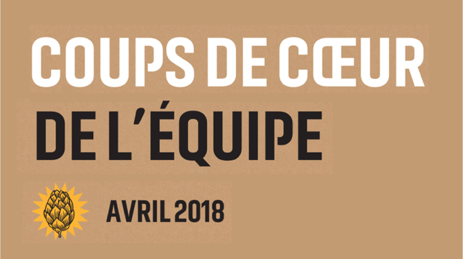 thumbnail for blog article named: Coups de Cœur de l'Equipe Avril 2018