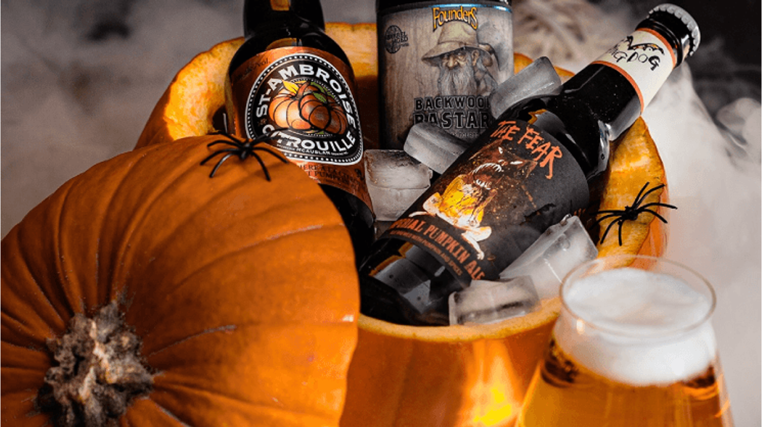 thumbnail for blog article named: De la citrouille au fantôme, la bière aussi célèbre Halloween