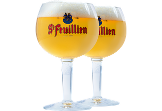 Ölglas - 2 Saint Feuillien glas - 25 cl
