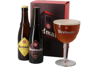 Gift box with beer and glass - Westmalle Gift Pack (2 beers + 1 glass)