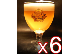 VERRE Grimbergen : 6 verres à bière Grimbergen en 25cl