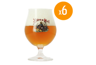 Beer glasses - Pack de 6 verres Bière de Miel Bio - 33 cl