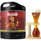Fûts de bière - Pack 1 fût 6L Kwak + 1 verre Kwak avec support en bois