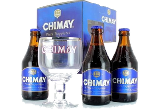 Accessoires et cadeaux - Coffret Chimay Bleue (3 bières 1 verre)