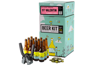 Kit de elaboración de cerveza - Beer kit COMPLETO de iniciación - Cerveza de San Valentín