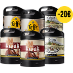 Fûts - Pack 6 Fûts : Leffe Blonde - Tripel Karmeliet - Kwak