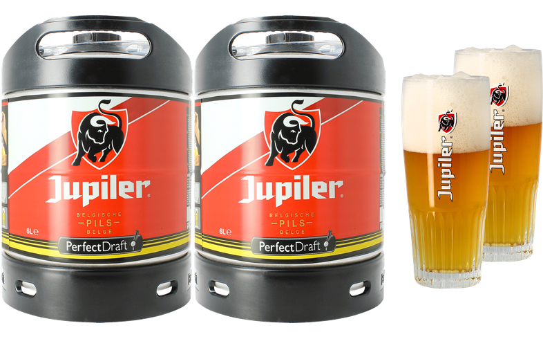 Pack 2 Vaatjes 6l Jupiler 2 Glazenjupiler 50 Cl