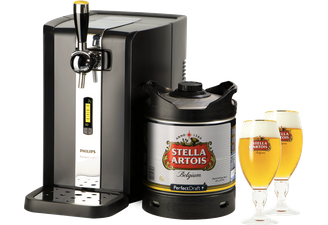 Thuistap - Stella Artois PerfectDraft Starter Pack - 1 Machine + 1 Vat + 2x25cl Glazen
