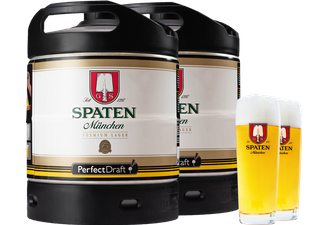 Fûts de bière - Pack 2 fûts 6L Spaten + 2 verres Spaten - 40 cl