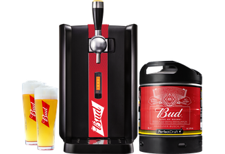 Tireuse à bière - Pack Tireuse PerfectDraft Bud + 2 verres Bud 33 cl + 1 Maxi Magnet Bud