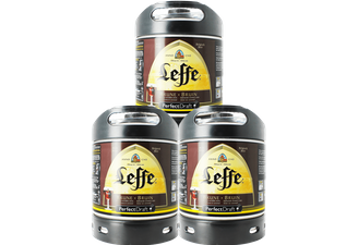 Fûts de bière - Pack 3 fûts 6L Leffe Brune