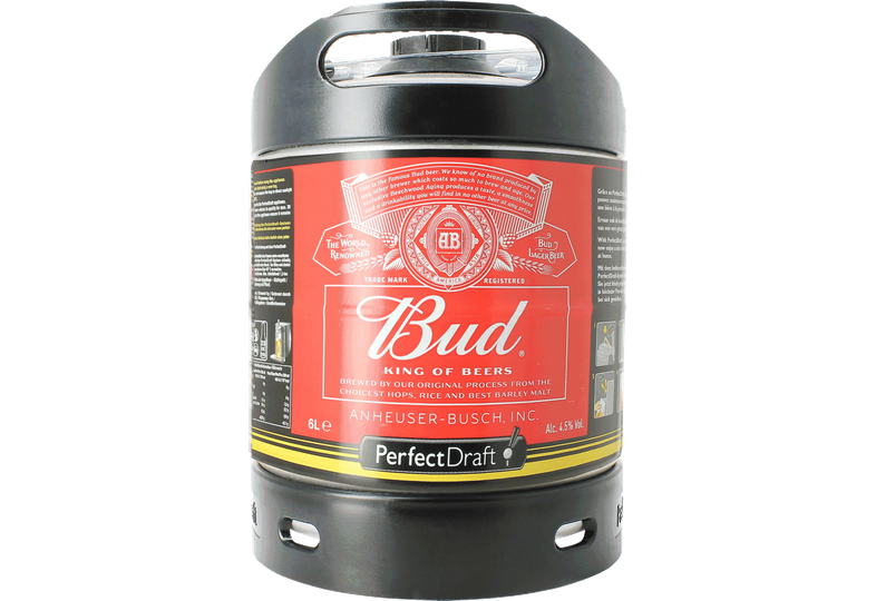 Fût de bière 6L Perfectdraft Budweiser au meilleur prix en ligne