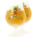 Beer glasses - 2 Cuvée des Trolls 25 cl glasses