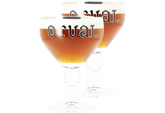 Beer glasses - 2 Orval 33cl glasses