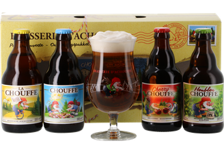 Coffrets cadeaux verre et bière - Coffret Chouffe Pack Découverte - 4 bières et 1 verre
