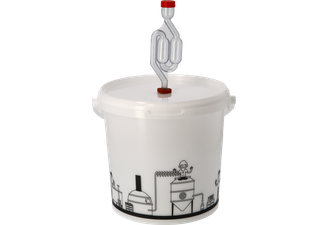 Bryggningsaccesoarer - Seau de fermentation 6,2L gradué avec couvercle troué et Barboteur