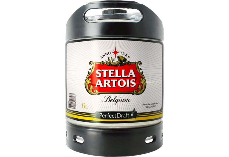 Stella Artois PerfectDraft 6litre Keg Enjoy a perfect glass of the