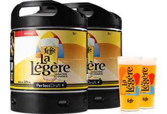 Fatöl - 2 Leffe la Légère PerfectDraft 6L Fat + 2 glas 25cl