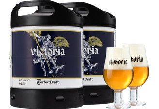 Biervaten - Victoria PerfectDraft 2-pack + 2 glazen 33cl