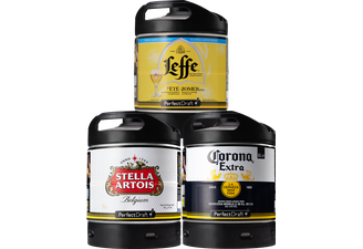 Fässer - Pack 3 Fässer 6L : Corona - Leffe d'été - Stella Artois