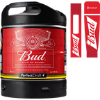 Fûts de bière - Fût 6L Bud + 1 Maxi Magnet Bud offert