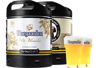 Fûts de bière - Pack 2 fûts 6L Hoegaarden - Franziskaner + 2 verres Hoegaarden