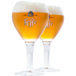 Verres à bière - Pack 2 verres Leffe calice - 25 cl