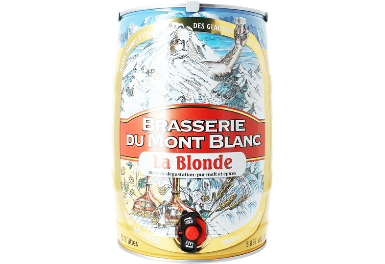 FUT bière 5L la Blonde du MONT BLANC Fût pour pompe à