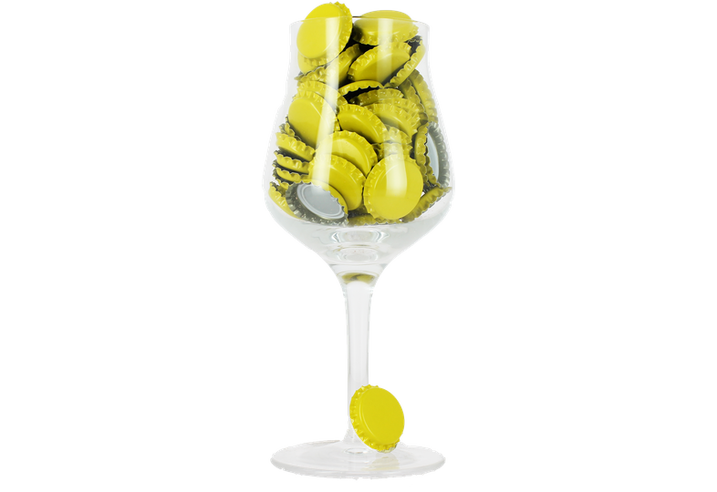 Capsules De Bouteille 26mm Dorées - Lot De 125 - Non Perforées, Sans BPA - Pour Bière, Limonade