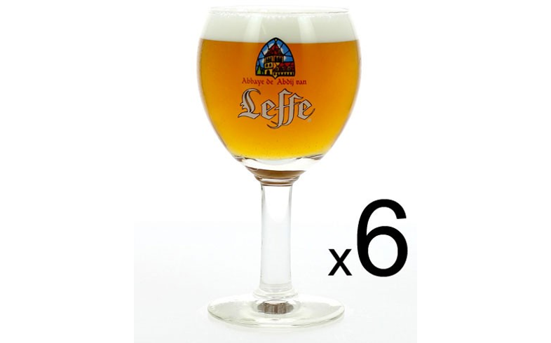 6 Verres Leffe 33cl Verres à Bière Leffe Calice