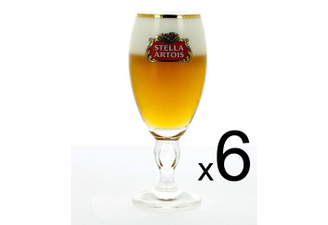 Bierglazen set - 6 glasss Stella Artois - 25 cl