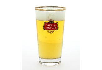 Verres à bière - Verre Stella Artois doré à fond plat